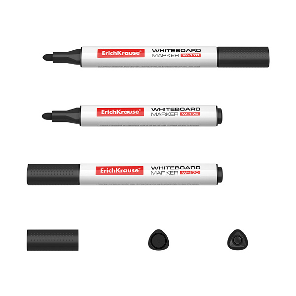 Маркер для доски ErichKrause® W-170, цвет чернил черный (в коробке )