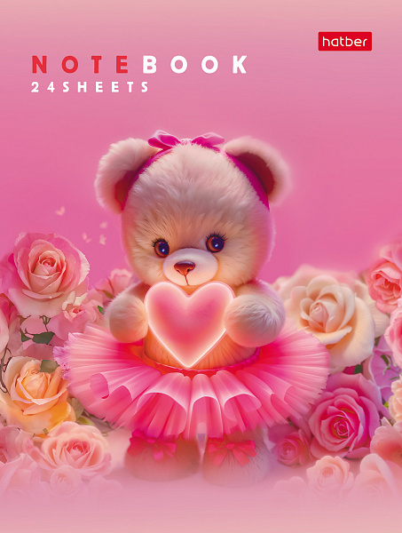 Записная книжка А6 24 л. кл. "Маленькие ушки" 100х136мм глянц. ламин. на скобе 10 диз. в блоке