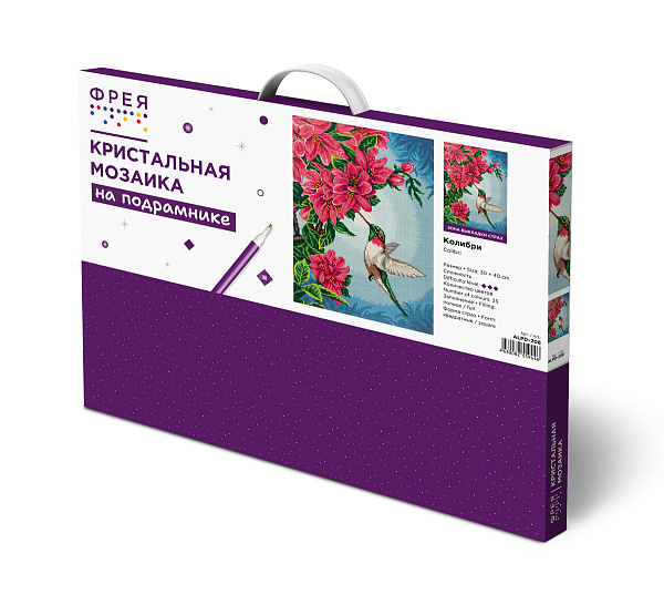 Алмазная мозаика 30*40 "ФРЕЯ" на подрамнике "Колибри"