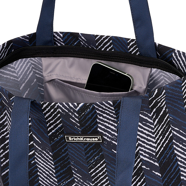 Сумка-шоппер на молнии ErichKrause® 14L Herringbone