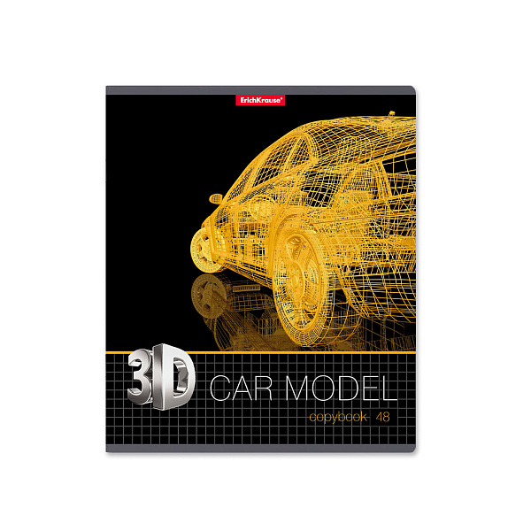 Тетрадь 48 л. кл. "3D Grid", выборочный УФ-лак ErichKrause 