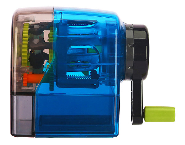 Точилка д/каранд. механическая Deli  1 отв. пластик ассорти/прозрачный