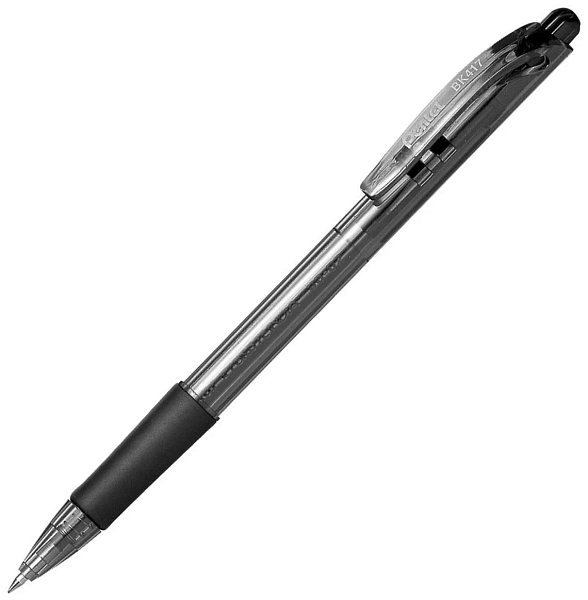 Ручка шариковая автомат. 0,7 мм Pentel, ЧЕРНАЯ, матовый корпус