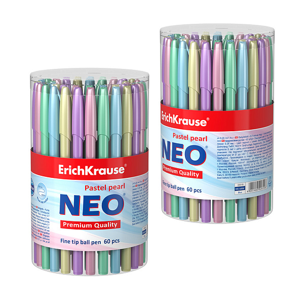 Ручка шариковая ErichKrause Neo® Stick Pastel 0.7, Super Glide Technology цвет чернил синий 