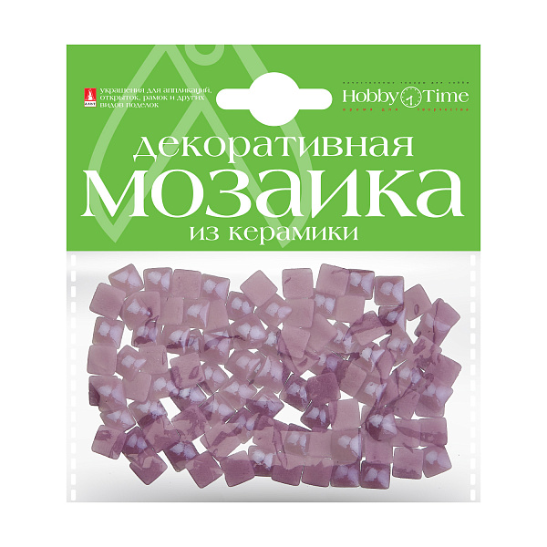 Мозаика декоративная из керамики 8х8 мм,100 шт., ЛИЛОВЫЙ