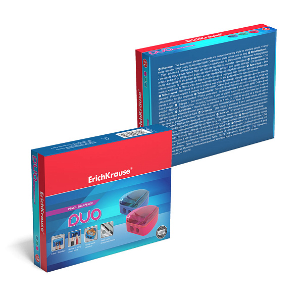 Точилка 2 отв. ErichKrause "DUO"  пластиковая 