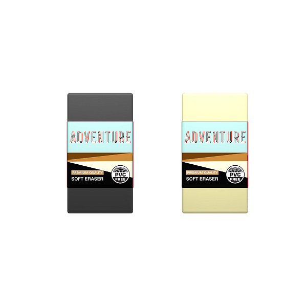 Ластик ErichKrause Adventure (в коробке по 12 шт.)