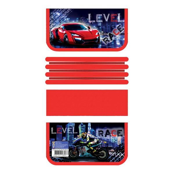 Пенал 3секц. д/мал. 190*105 "Уровень скорости" печать на фольге 