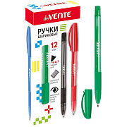 Ручка шариковая 0,7 мм "deVENTE" с полупрозр. корпусом и держателем, зелёная