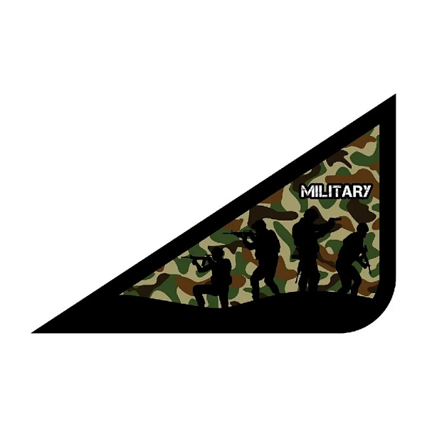 Папка для тетрадей А5 молния сверху, с уголком "MILITARY"
