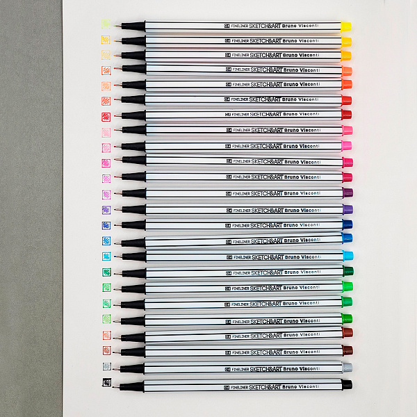 Набор скетч линеров 0.4 мм 24 цв. SKETCH&ART, В ПВХ КАРМАНЕ, 