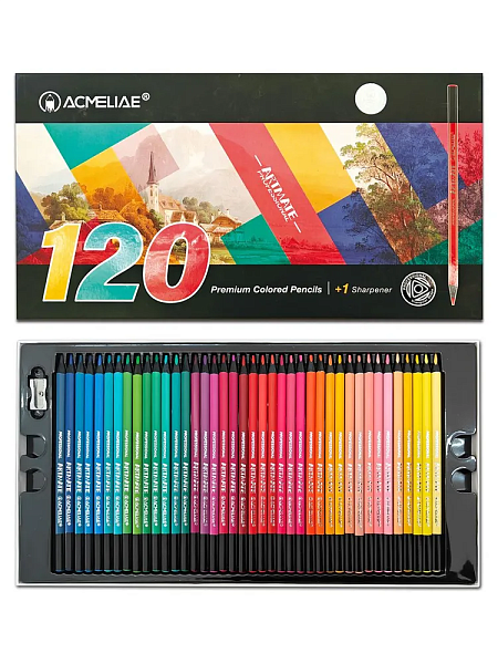Карандаши 120 цв.  ACMELIAE Blackwood Artmate в картонном футляре
