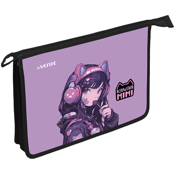 Папка для труда А4 "deVENTE. Kawaii Mimi" A4 (337x243x80 мм) текст. расширение 8 см, конгрев