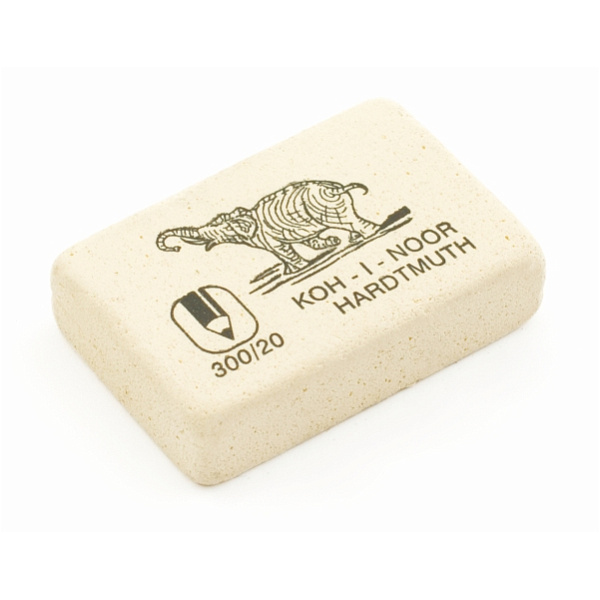 Ластик каучук ELEPHANT 300/20 12х45х31 мм, белый