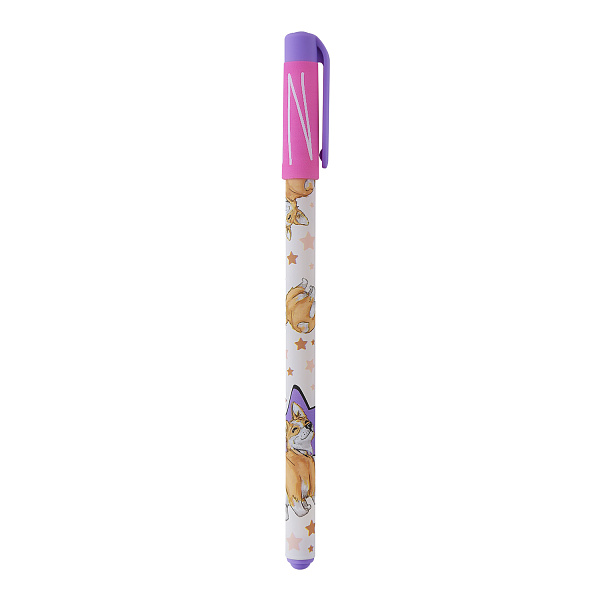Ручка шариковая 0,5 мм "HappyWrite. FunColor.Корги" СИНЯЯ