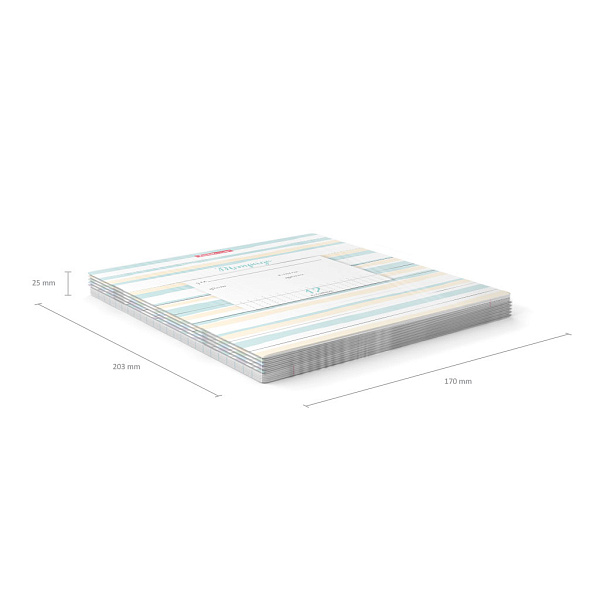 Тетрадь школьная ученическая ErichKrause® Optima Lines ассорти, 12 листов, клетка (в плёнке по 10 шт.)_MIX-PACK