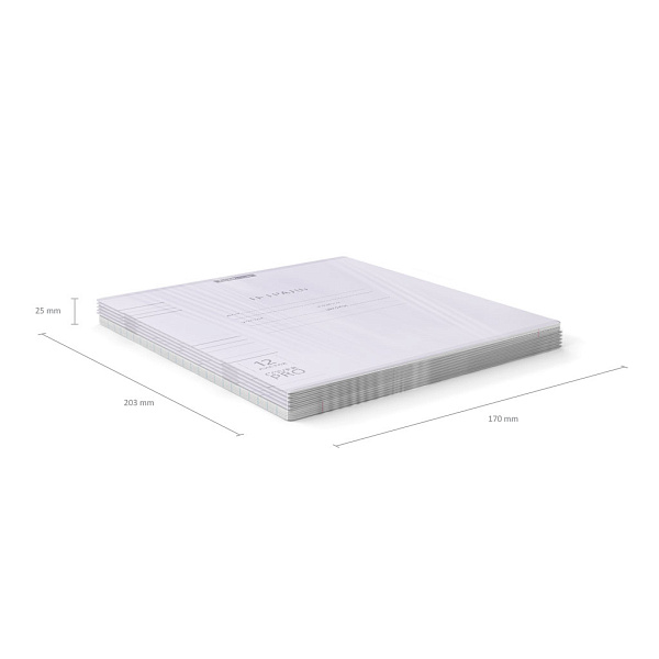 Тетрадь 12 листов в линию пластиковая обложка ErichKrause Классика CoverPrо Pastel, сиреневый, A5+, на скобе 