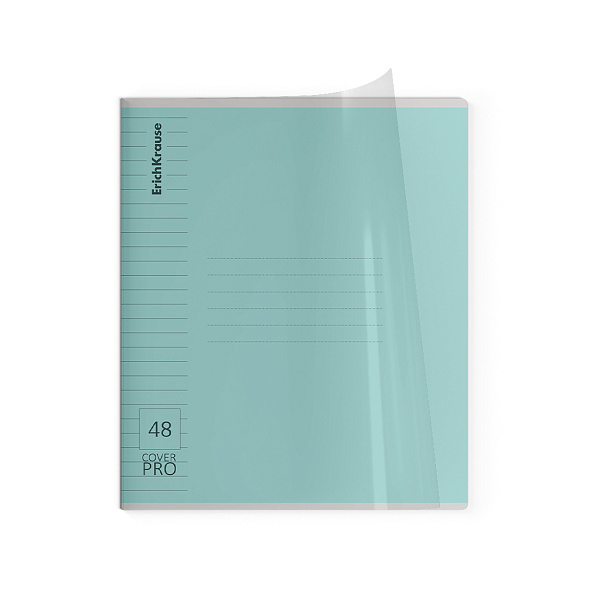 Тетрадь 48 листов в линию пластиковая обложка ErichKrause Классика CoverPrо glossy, А5+, на скобе  MIX-PACK