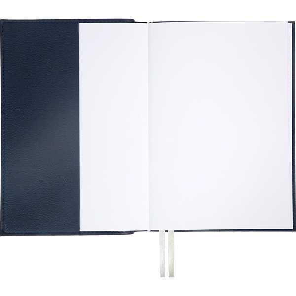 Ежедневник недат А5 "deVENTE. Orto" синий, 272 стр, белая бумага 70 г/м², печать в 2 краски, мягкая съемная обложка из искусственной кожи, отстрочка, термо тиснение, перфорация, 2 ляссе, в термоусадочной пленке, 