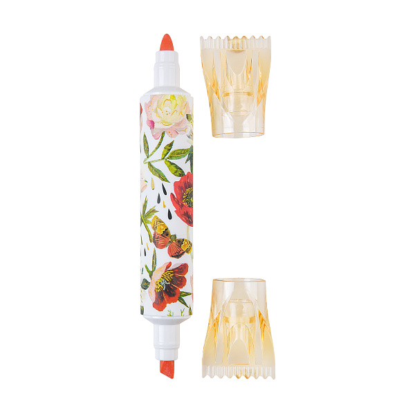 Маркер-текстовыделитель С ЗАПАХОМ "FLORA. ПИОНЫ", ПЕРСИКОВЫЙ