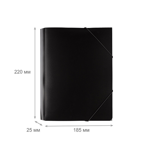 Папка на резинке А5 "Expert Complete" Classic 500 мкм 25 мм песок черный EC23444511