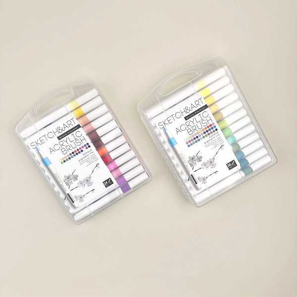 Набор маркеров-кистей акриловых "SKETCH&ART" 24 ЦВ.