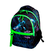 Рюкзак подростковый "deVENTE. Big Zip. DJ" 40x29x19 см, вес 400 г, эргономичная вентилируемая спинка и уплотненные лямки, 2 отделения на молнии, 1 передний карман на крупной молнии, боковые карманы на резинке