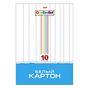 Картон белый А4 10 л. мелованный "Creative Set" в папке