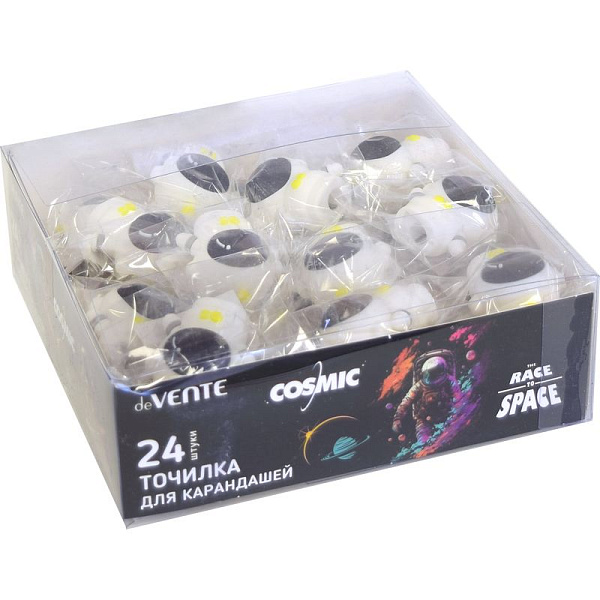 Точилка 1 отв. deVENTE. Cosmic" 28x37x50 мм, пластиковая с покрытием Soft Touc