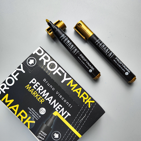 Маркер перм. "PROFYMARK", ЗОЛОТОЙ