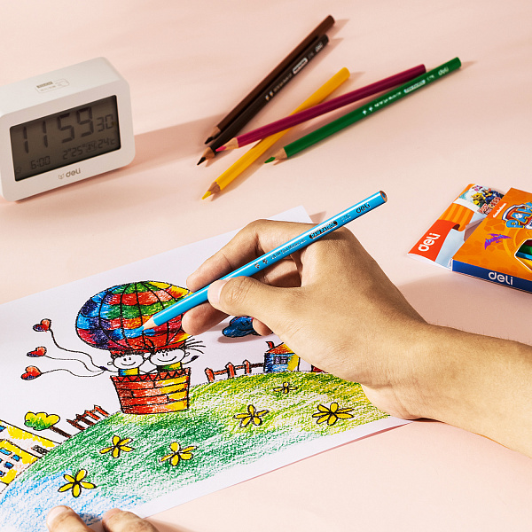 Карандаши 24 цв. Deli Paw Patrol тополь коробка/европод.