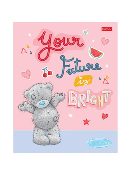 Тетрадь 12 л. лин. "MeToYou" блёстки 5 диз.в блоке скругл.углы