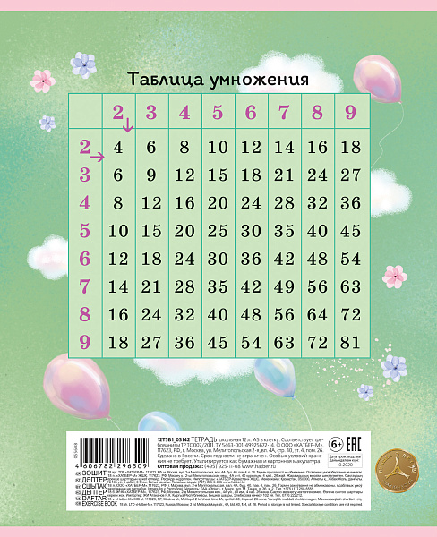 Тетрадь 12 л. кл. "Пони-мечтательницы", 65г/кв.м 5 диз.в блоке скругл.углы