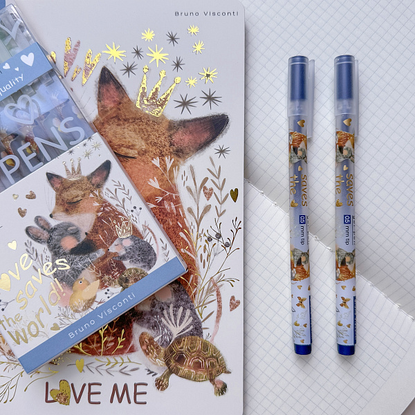 Ручка гелевая 0,5 мм "UniWrite.ЛЮБОВЬ, КАК ОНА ЕСТЬ" СИНЯЯ 