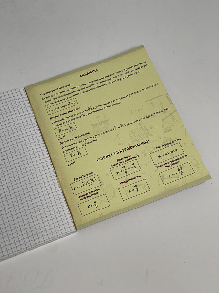 Тетрадь предметная 48 листов "Ассоциации" Физика, со справочным материалом, обложка мелованный картон, блок офсет