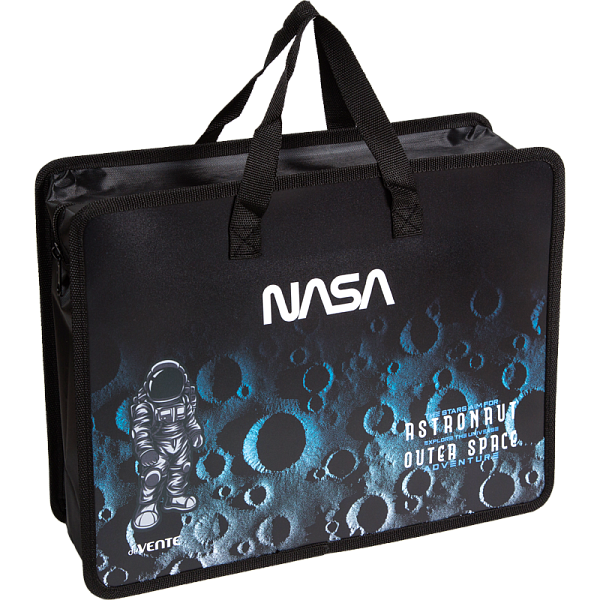 Папка для тетрадей, ИЗО и технологии "deVENTE. NASA" A4 (33,5x26x10 см) с расширением 10 см, с ручками, на молнии сверху, пластик 400 мкм, в пластиковом пакете