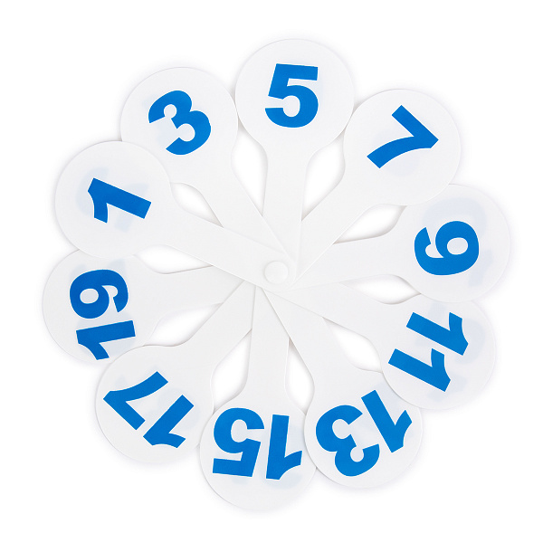 "Лео"   "Учись"   Веер-касса. Цифры от 1 до 20    .