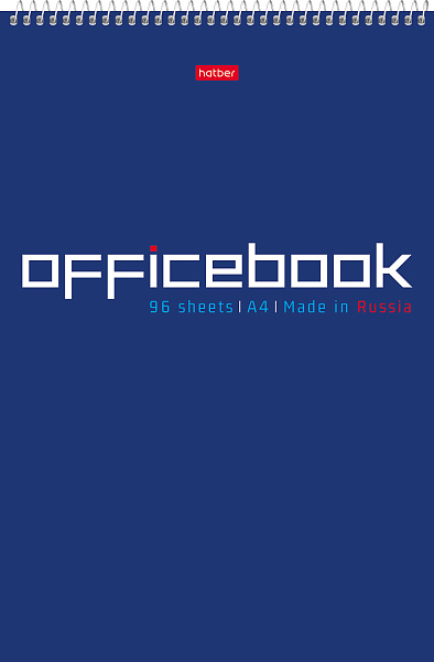 Блокнот А4 96 л. кл. на спирали "OFFICE" Обл. мел.картон УФ-лак жесткая подложка