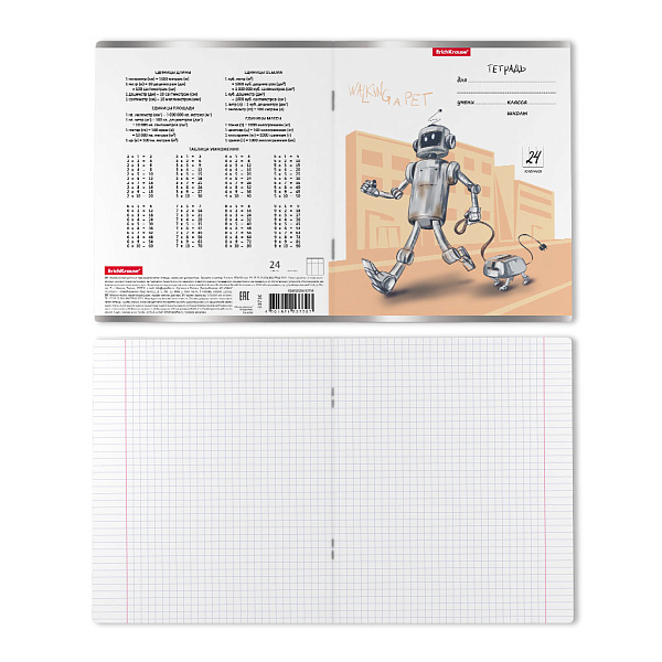 Тетрадь 24 листа в клетку "Robolife" MIX-PACK ErichKrause®