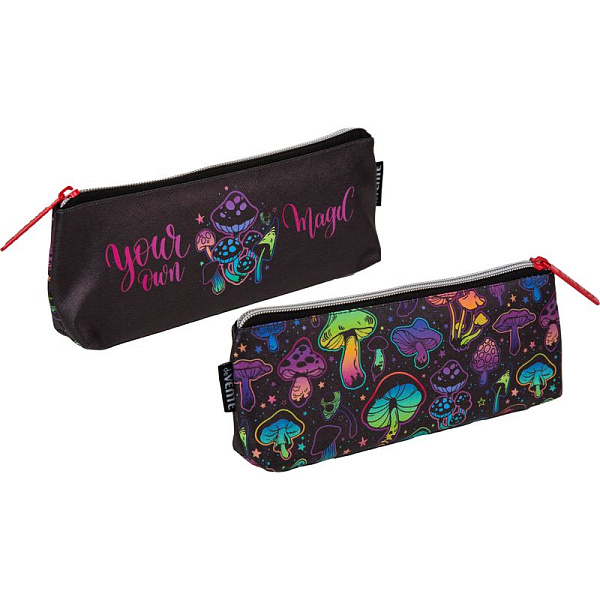 Пенал "deVENTE. Magic Mushroom" 21x8x3,5 см, треугольный для 45 пр. на молнии, искусственная кожа до
