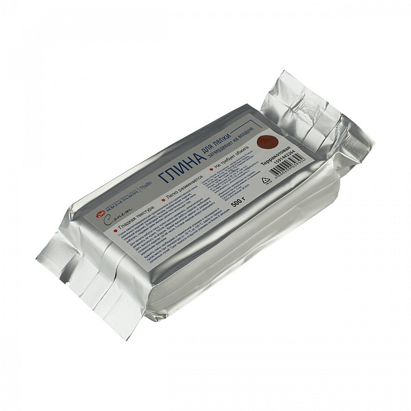 Глина для лепки 500 гр. Терракотовая cамозатвердевающая "Сонет", 