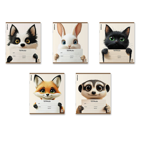 Тетрадь 12 листов в линию ErichKrause Note Friends, (в плёнке )_MIX-PACK