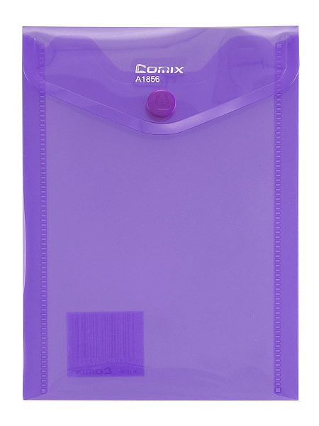 Папка-конверт на кн. А6 COMIX фиолетовая 