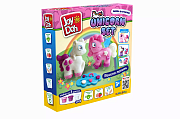 Масса для лепки Joy Doh, набор UNICORN SET - ЕДИНОРОЖКИ, 3D формы, украшения, 16 аксесуаров, 3 баночки с тестом  с блестками, (3 х 50 грамм), 1/12