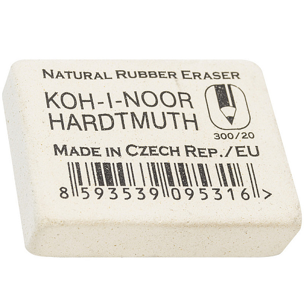 Ластик Koh-I-Noor "ELEPHANT" 300/20, каучук, 12х45х31 мм, белый