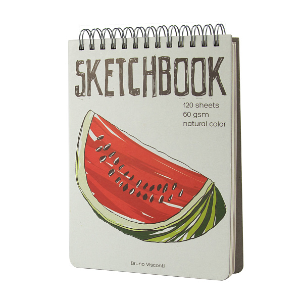 SKETCHBOOK 185х250 мм 120 л. пухлая 60 гр. на гребне (4вида)