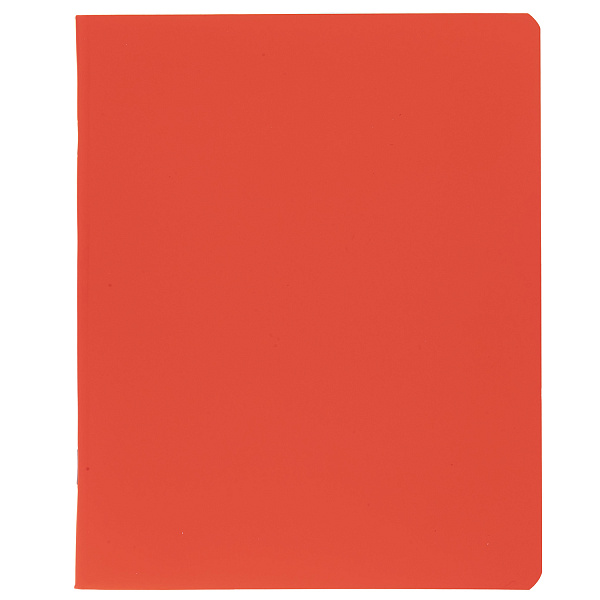 Тетрадь 48 листов в клетку "СОЛО- Красный шелк" 60-65г/кв.м на скобе Обл. мел.картон ламинация СОФТ ТАЧ красный запечатанный тит.лист скругл.углы