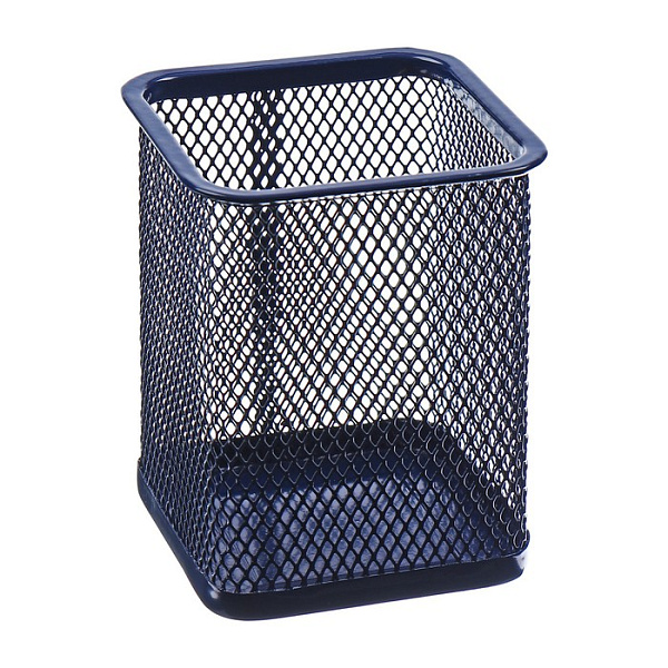 Подставка для пишущих принадлежностей "deVENTE" 8x8x9,8 см, квадратный, ажурный металлический, розовый