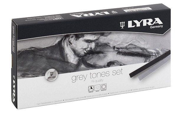 Пастель 12 цв. LYRA POLYCRAYONS серые тона