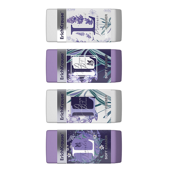Ластик ErichKrause Lavender (в коробке по 32 шт.)